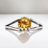 Citrine Solid 925 Sterling Silver Ring 8