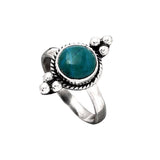 Azurite Chrysocolla Solid 925 Sterling Silver Ring 7