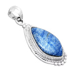 Dumortierite Blue Quartz Solid 925 Sterling Silver Pendant