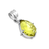 Lemon Quartz Solid 925 Sterling Silver Pendant