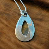 Ocean Jasper Solid 925 Sterling Silver Pendant Necklace