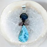 Larimar Solid 925 Sterling Silver Pendant