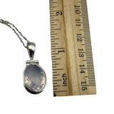 Lavender Quartz Solid 925 Sterling Silver Pendant Necklace