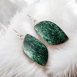 Green Aventurine Solid 925 Sterling Silver Earrings