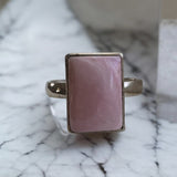 Pink Opal Solid 925 Sterling Silver Ring