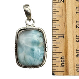 Caribbean Larimar Solid 925 Sterling Silver Pendant