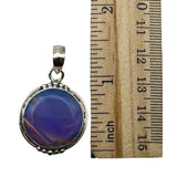 Aurora Opal Solid 925 Sterling Silver Pendant