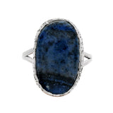 Dumortierite Blue Quartz Solid 925 Sterling Silver Ring 9.5