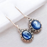 Blue Kyanite Solid 925 Sterling Silver Earrings