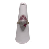Pink  Tourmaline in Quartz Solid 925 Sterling Silver Ring