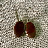 Red Jasper Solid 925 Sterling Silver Earrings