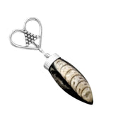 Fossil Othoceras Solid 925 Sterling Silver Pendant