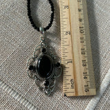 Black Onyx Solid 925 Sterling Silver Pendant Necklace