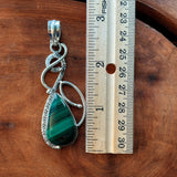 Malachite Solid 925 Sterling Silver Pendant