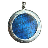 ROSE Labradorite Solid 925 Sterling Silver Pendant