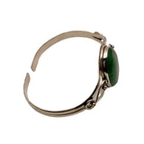 Nephrite Jade Solid 925 Sterling Silver Cuff Bracelet