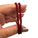 Garnet 4 mm 16 inch Beaded Necklace