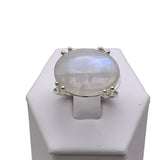 Rainbow Moonstone Solid 925 Sterling Silver Ring