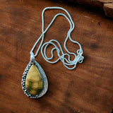 Ocean Jasper Solid 925 Sterling Silver Pendant Necklace