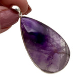 Chevron Amethyst Solid 925 Sterling Silver Pendant