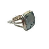 Dendritic Opal Solid 925 Sterling Silver Ring 8.5