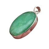 Chrysoprase Solid 925 Sterling Silver Pendant