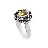 Citrine Solid 925 Sterling Silver Ring 7.5