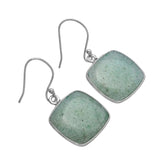 Green Aventurine Solid 925 Sterling Silver Earrings