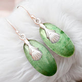 Green Aventurine Solid 925 Sterling Silver Earrings