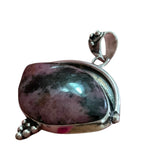 Rhodonite Solid 925 Sterling Silver Pendant