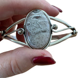 Crazy Lace Agate Solid 925 Sterling Silver Cuff Bracelet