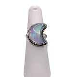 MOON Aurora Opal Solid 925 Sterling Silver Ring