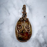 Poppy Jasper Copper wrapped Pendant