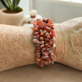 Carnelian chip bead Bracelet