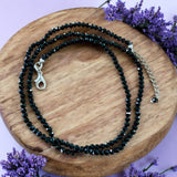 Black Spinel 4 mm Beaded Necklace