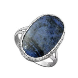 Dumortierite Blue Quartz Solid 925 Sterling Silver Ring 9.5