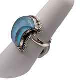 MOON Aurora Opal Solid 925 Sterling Silver Ring