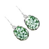 Dioptase Solid 925 Sterling Silver Earrings