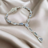 Rough Moonstone Silver Necklace