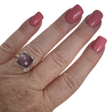 Amethyst Solid 925 Sterling Silver Ring 7.5