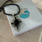 Black Onyx Solid 925 Sterling Silver Pendant Necklace