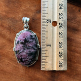 Rhodonite Solid 925 Sterling Silver Pendant