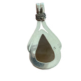 Gold Rutilated Quartz Solid 925 Sterling Silver Pendant