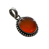 Carnelian Solid 925 Sterling Silver Pendant