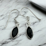 Black Onyx Solid 925 Sterling Silver Earrings