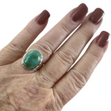 Tibetan Turquoise Solid 925 Sterling Silver Ring 7