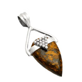 Bronzite point Solid 925 Sterling Silver Pendant