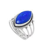 Blue Lapis Solid 925 Sterling Silver Ring