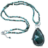 Eilat & African Turquoise Pendant Necklace