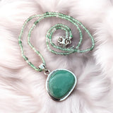 Chrysoprase Solid 925 Sterling Silver Pendant Necklace